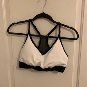 PINK white sports bra